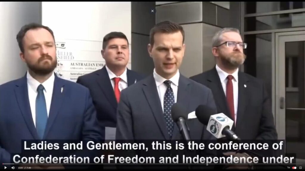 Polish MPs Protest at Australian Embassy